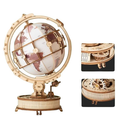 Globe Puzzle 3D Bois