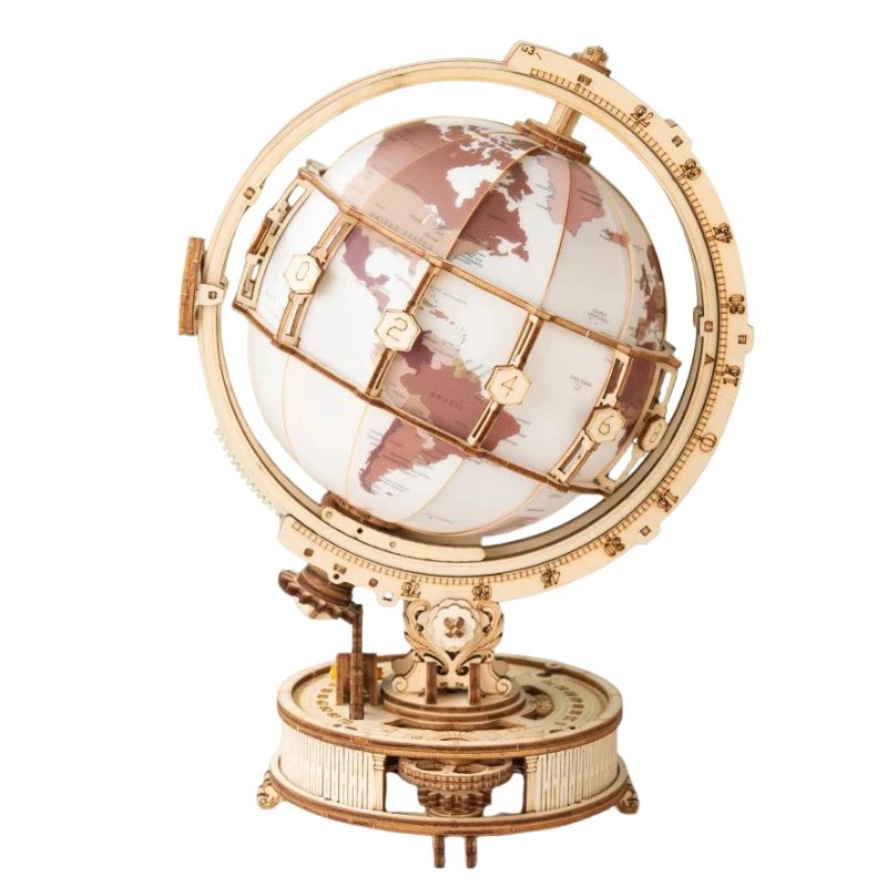 Globe Puzzle 3D Bois