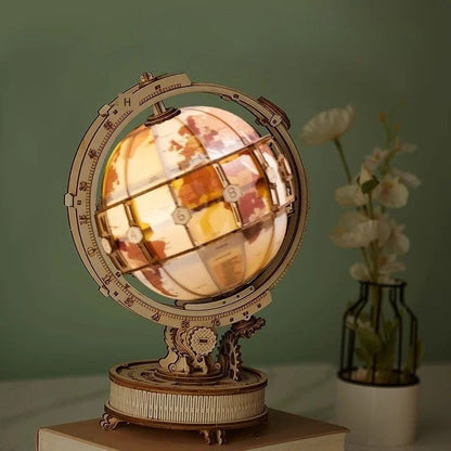 Globe Puzzle 3D Bois
